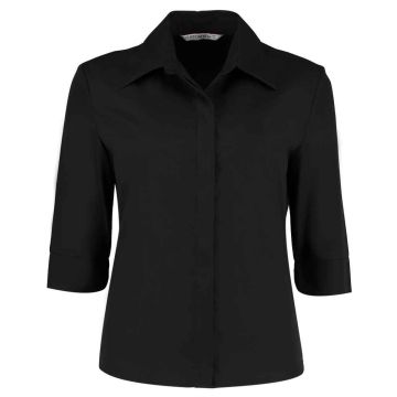 Kustom Kit Ladies 3/4 Sleeve Tailored Continental Shirt