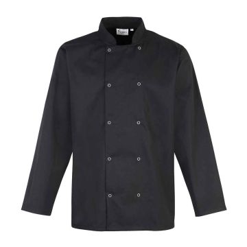 Premier Unisex Long Sleeve Stud Front Chef's Jacket