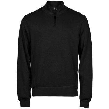 Tee Jays Ribbed Interlock Half Zip Sweatshirt