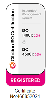 ISO 14001 Environmental and ISO 45001 Health & Safety Certified