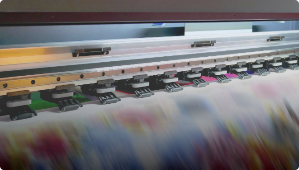 Image of Printer with motion shot of print